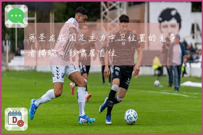 蒋圣龙在国足主力中卫位置的竞争者揭晓，彭啸居首位